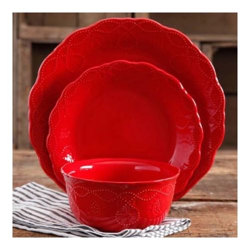  The Pioneer Woman Cowgirl Lace 12-Piece Dinnerware Set