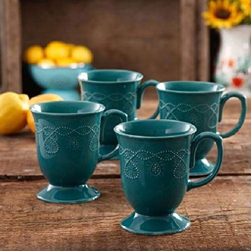  The Pioneer Woman Cowgirl Lace Mug Set, Set of 4