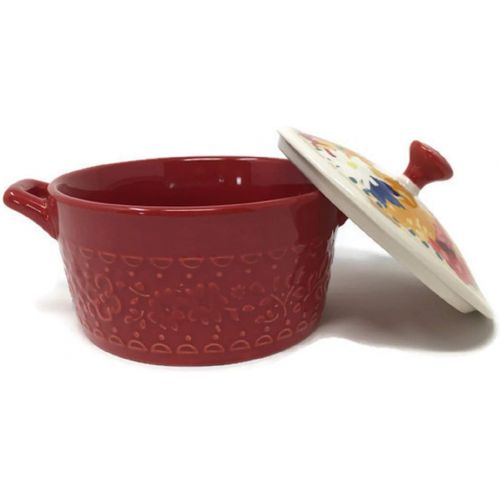  The Pioneer Woman Pioneer Woman Mini Casserole with Lid - Fiona Floral Red