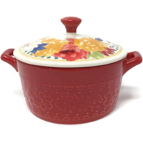  The Pioneer Woman Pioneer Woman Mini Casserole with Lid - Fiona Floral Red