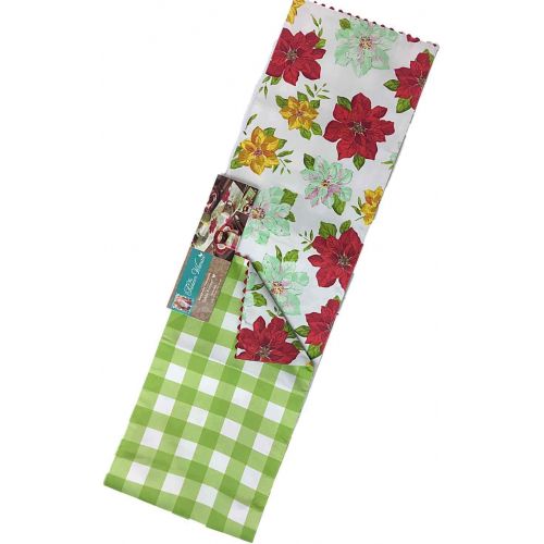  The Pioneer Woman Pioneer Woman Watercolor Poinsettia Table Runner