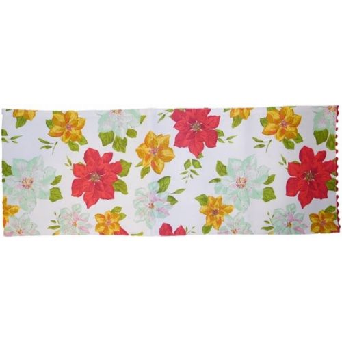  The Pioneer Woman Pioneer Woman Watercolor Poinsettia Table Runner