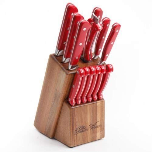  The Pioneer Woman Cowboy Rustic Forged 14-Piece Cutlery Knife Block Set