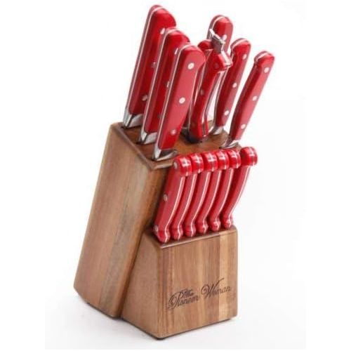  The Pioneer Woman Cowboy Rustic Forged 14-Piece Cutlery Knife Block Set