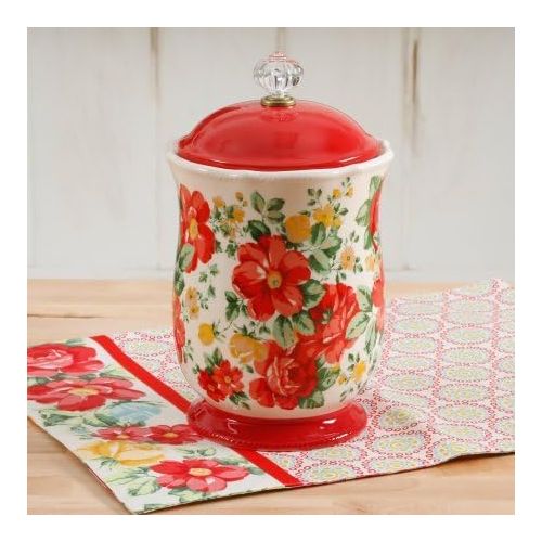  The Pioneer Woman Pioneer Vintage Floral Canister w/Acrylic Knob