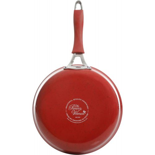  The Pioneer Woman Vintage Speckle 10-Piece Non-Stick Pre-Seasoned Cookware Set (Red)