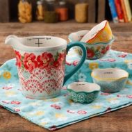 The Pioneer Woman Vintage Floral Measuring Bowl, 5-Piece Set (1): Kitchen & Dining