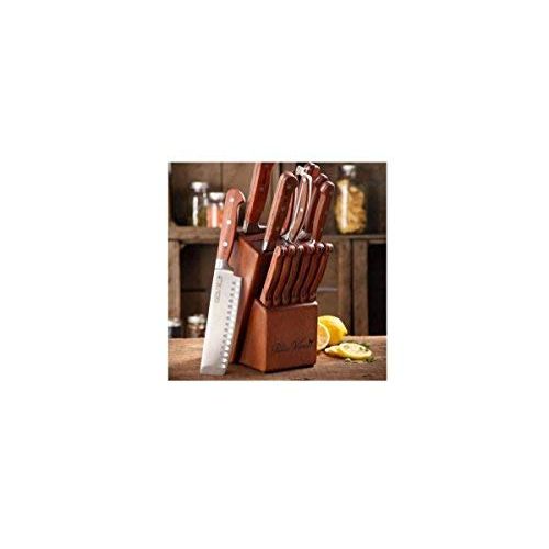  The Pioneer Woman 14 piece Cowboy Rustic Rosewood Cutlery Set with Storage Block