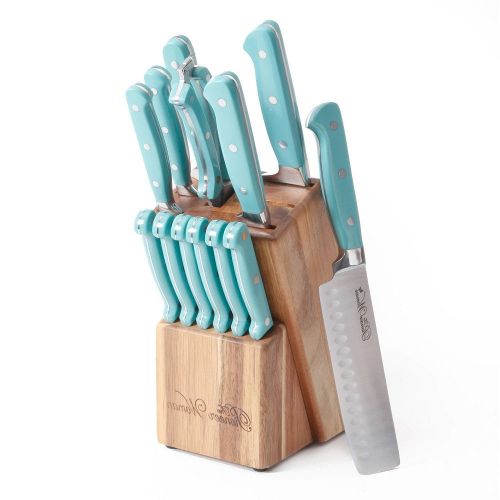  The Pioneer Woman 14-Piece Turquoise Cowboy Rustic Durable Stainless Steel While The Colorful, Ergonomic Handles Provide Both Aesthetic Appeal And Comfort Cutlery Set