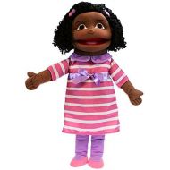 The Puppet Company Medium Sized Puppet Buddies Girl Hand Puppet - Dark Skin Tone