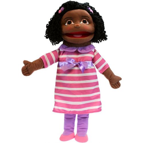  The Puppet Company Medium Sized Puppet Buddies Girl Hand Puppet - Dark Skin Tone