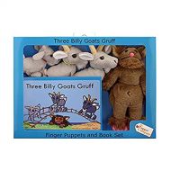 The Puppet Company Traditional Story Sets Three Billy Goats Gruff & Troll Book and Finger Puppets Set