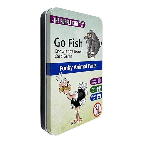  The Purple Cow Go Fish! - Funky Animals Facts - The Classic Card Game with a General Knowledge Boost for Kids & Families Ages 6+