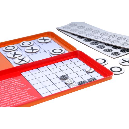  [아마존베스트]Magnetic Travel Tic Tac Toe - Includes 4 in a Row Game Too - Car Games , Airplane Games and Quiet Games