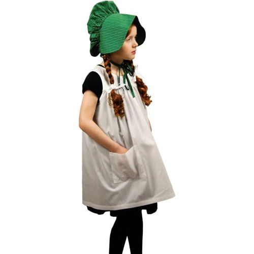  The Queens Treasures Little House On The Prairie Child Size Apron & Bonnet with 3pc 18 Doll Prairie Outfit Play Along Set Fits American Girl