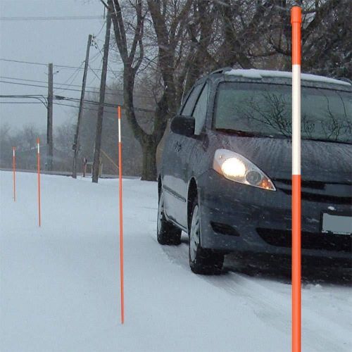  The ROP Shop Pack of 10 Snow Poles 48 inches, 516 inch, Durable, Flexible, Visible in Winter