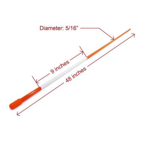  The ROP Shop Pack of 10 Snow Poles 48 inches, 516 inch, Durable, Flexible, Visible in Winter