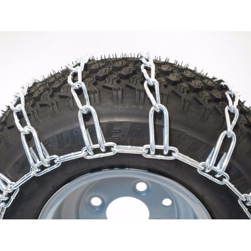  The ROP Shop Pair 2 Link TIRE Chains 20x10.00x8 for Sears Craftsman Lawn Mower Tractor Rider