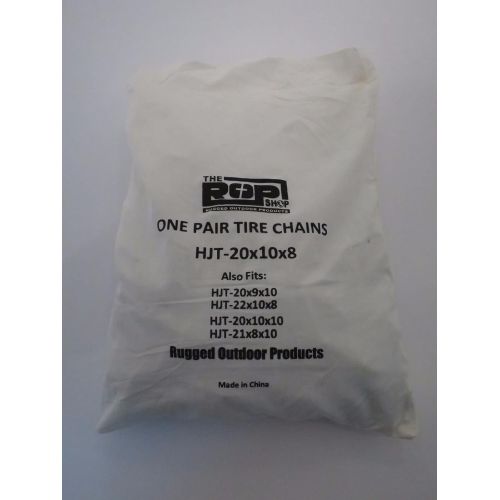  The ROP Shop New Pair 2 Link TIRE Chains 20x10.00x8 for John Deere Lawn Mower Tractor Rider