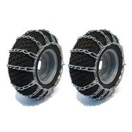The ROP Shop Pair 2 Link TIRE Chains 20x8.00x8 for MTDCub Cadet Lawn Mower Tractor Rider