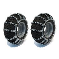 The ROP Shop Pair 2 Link TIRE Chains 18x8.5x8 for Kubota Lawn Mower Garden Tractor Rider