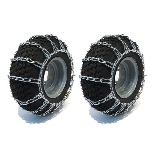  The ROP Shop Pair 2 Link TIRE Chains 18x8.5x8 for Kubota Lawn Mower Garden Tractor Rider