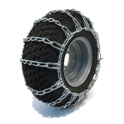  The ROP Shop New Pair 2 Link TIRE Chains 24x12-12 for John Deere Lawn Mower Tractor Rider