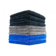 (9-Pack) THE RAG COMPANY 16 in. x 16 in. Professional 70/30 Blend 420 GSM Dual-Pile Plush Microfiber Auto Detailing Towels - Spectrum 420 DARK PACK