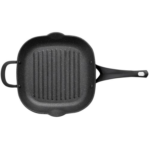  The Rock By Starfrit 060903-004-0000 The Rock By Starfrit 11 X 11 Cast Iron Grill Pan