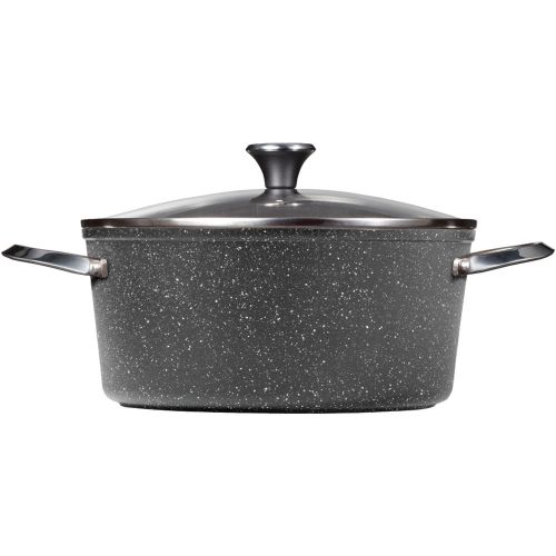  The Rock By Starfrit 060319-001-0000 10PC Set With Steel Handles, The Rock By Starfrit 060743-003-0000 One Pot 5QT Dutch Oven & The Rock By Starfrit 060742-002-0000 One Pot 7.2QT S