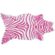 The Rug Market 25618B Handmade Rugs, Mini Zebra Pink, Multicolor