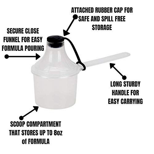  [아마존베스트]The Scoopie Scoopie 3 Count Portable Scoop Funnel Formula Dispenser, Blue - #1 Mom and Dad Approved - Eco...