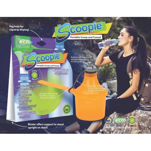  [아마존베스트]The Scoopie Scoopie 3 Count Portable Scoop Funnel Formula Dispenser, Blue - #1 Mom and Dad Approved - Eco...