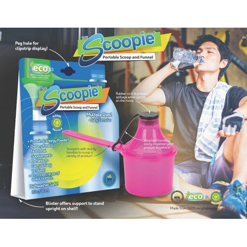  [아마존베스트]The Scoopie Scoopie 3 Count Portable Scoop Funnel Formula Dispenser, Blue - #1 Mom and Dad Approved - Eco...