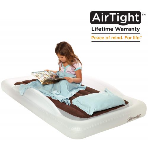  The Shrunks Toddler Travel Bed Portable Inflatable Air Mattress Bed for Travel, Camp or Home Use,...