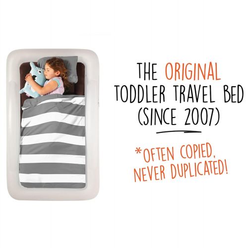  [아마존베스트]The Shrunks Sleepover Travel Bed Portable Inflatable Air Mattress Bed for Familes for Travel or Home Use, White, Twin Size 78 by 43 inches