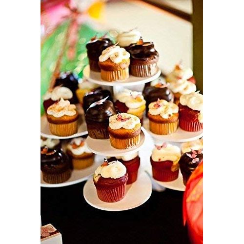  The Smart Baker 3 Tier Flower Cupcake Tower Stand Holds 48+ CupcakesAs Seen on Shark Tank Cupcake Stand