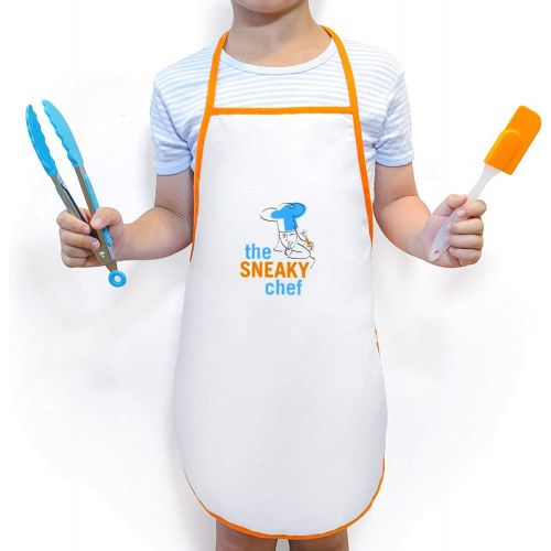  [아마존베스트]The Sneaky Chef Kids Cooking/Baking Set 37 Piece BPA Free, Child-Safe Essential Junior Utensils, Cooking Protection, Storage Case, Cookie Cutters, and 7 Healthy Recipe Cards - Ages