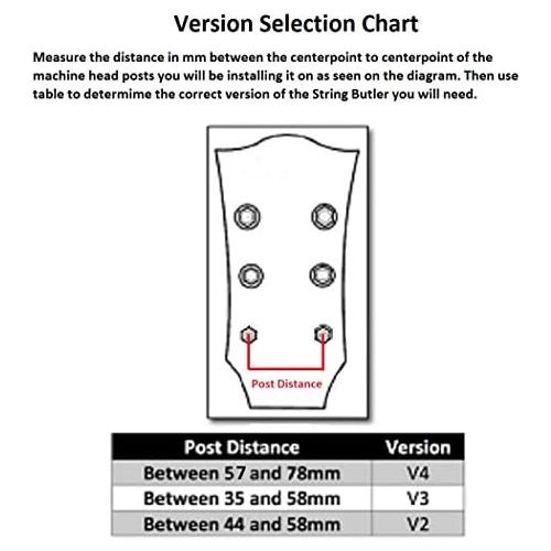  The String Butler Guitar Tuning Improvement Device - Best Guitar Upgrade to Improve Tuning Stability (V2 Silver Chrome)