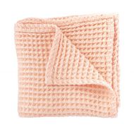 The Sugar House Cloud Blanket in Pale Peach - Made from Soft and Lofty Waffle Gauze - 100% Cotton - 36 x 40 - Baby Girl Gift