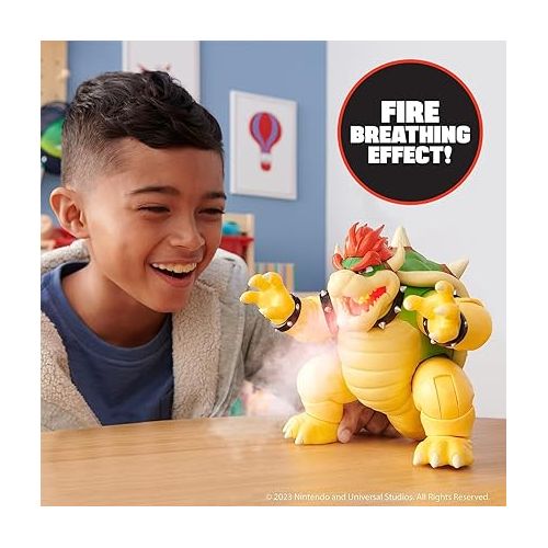  THE SUPER MARIO BROS. MOVIE 7-Inch Feature Bowser Action Figure with Fire Breathing Effects