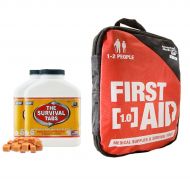 The Survival Tabs Emergency Food (360 Tabs/Butterscotch) for 30 Days and Adventure First Aid 1.0 constant treat for cut sprains insect bites headaches muscle aches, allergic reactions (Kit for 1-2 p