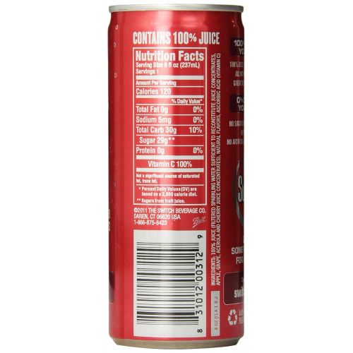  The Switch Sparkling Juice, Black Cherry, 8- Fl. Oz Cans (Pack of 24)