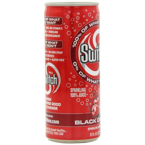  The Switch Sparkling Juice, Black Cherry, 8- Fl. Oz Cans (Pack of 24)