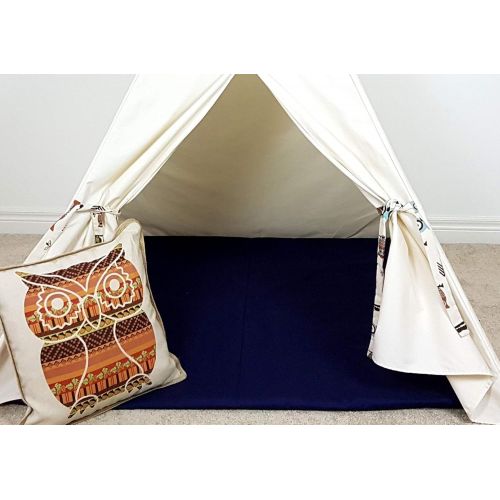  The Teepee Store Floor Mat 43 x 43 inch for Tent (Multiple colours) Kid-s Mattress Playhouse Big Mattress Infant-s Indoor Activity Cushion-s Pillow-s Sleeping Play-mat Play Baby Ma