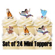 The Topper Shoppe 24 Mini Cupcake Toppers Aladdin Birthday Party Cake Decorations