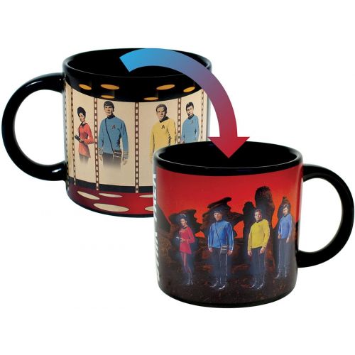 [아마존베스트]The Unemployed Philosophers Guild Star Trek Transporter Heat Changing Mug - Add Coffee or Tea and Kirk, Spock, McCoy and Uhura Appear on the Planets Surface - Comes in a Fun Box