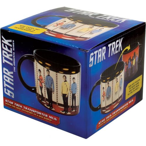  [아마존베스트]The Unemployed Philosophers Guild Star Trek Transporter Heat Changing Mug - Add Coffee or Tea and Kirk, Spock, McCoy and Uhura Appear on the Planets Surface - Comes in a Fun Box