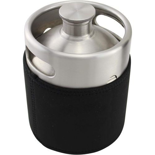  The Weekend Brewer 64 Ounce Mini Keg Insulator Sleeve, Neoprene, Black, 64oz