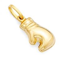 The World Jewelry Center 14k Yellow Gold Boxing Glove Charm Pendant